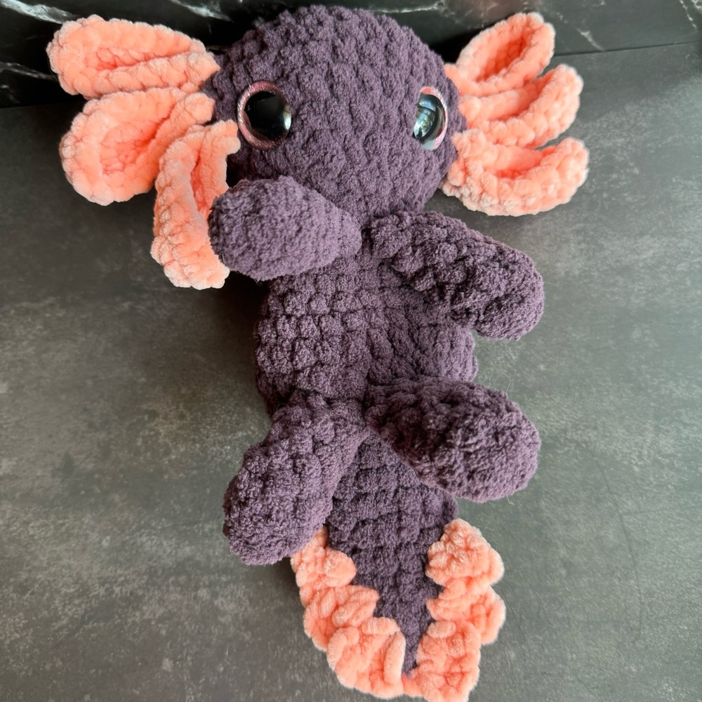 Crochet axolotl snuggler plushie - Picture 1 of 4